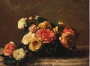 Roses in a Bowl Henri Fantin-Latour